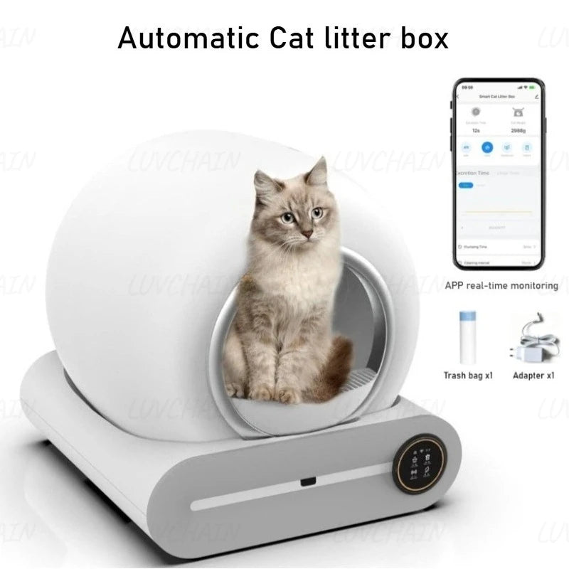 Bac litière électrique autonettoyant 65L Wi-Fi – App mobile