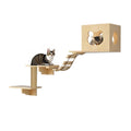 Pont mural plateforme jeu chat – Parcours mural, bois naturel
