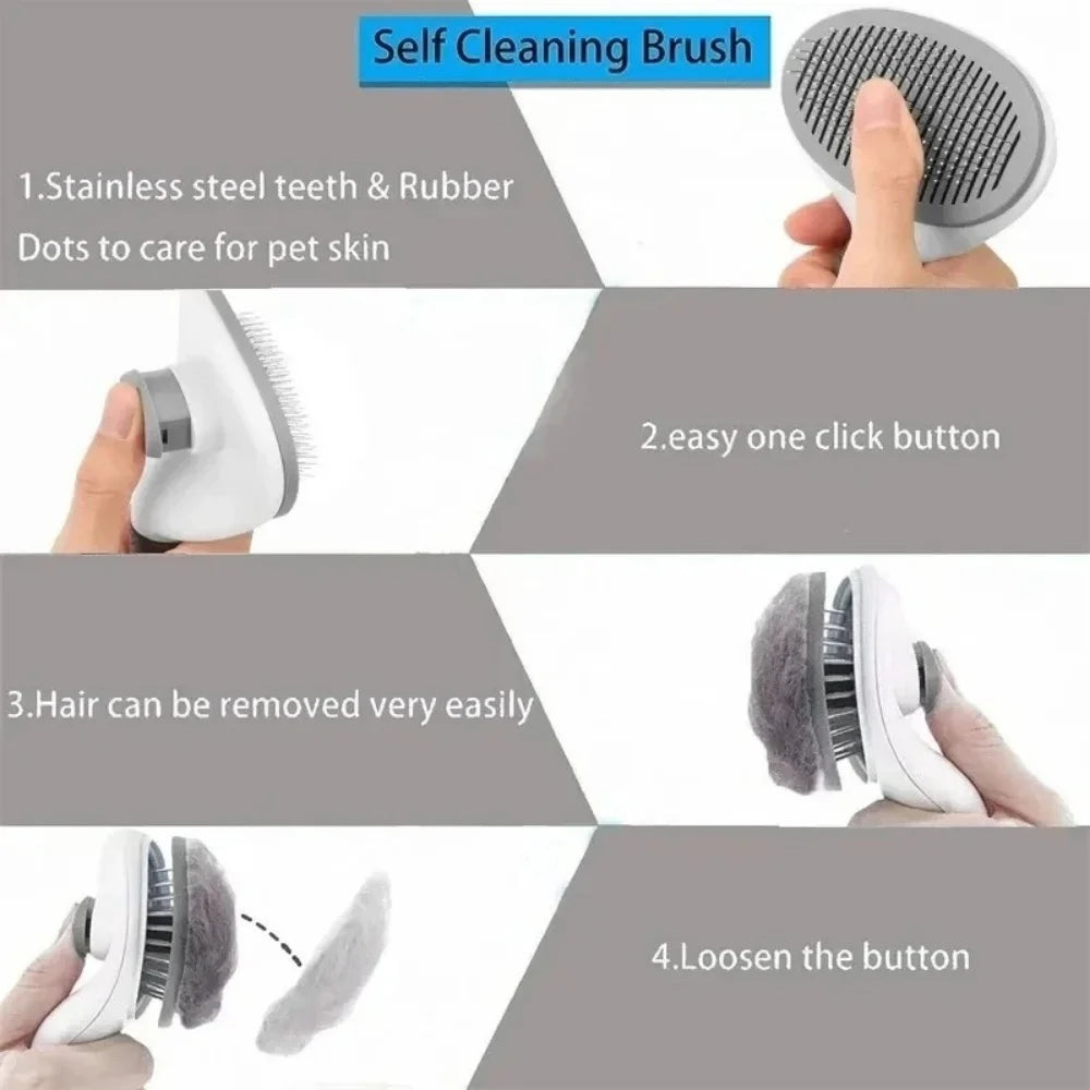 Brosse toilettage chien poils longs – Démêlage, acier inoxydable