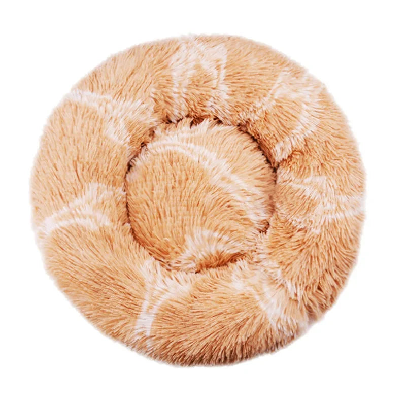 Lit rond ultra-doux grand chien chat – Lavable, antidérapant