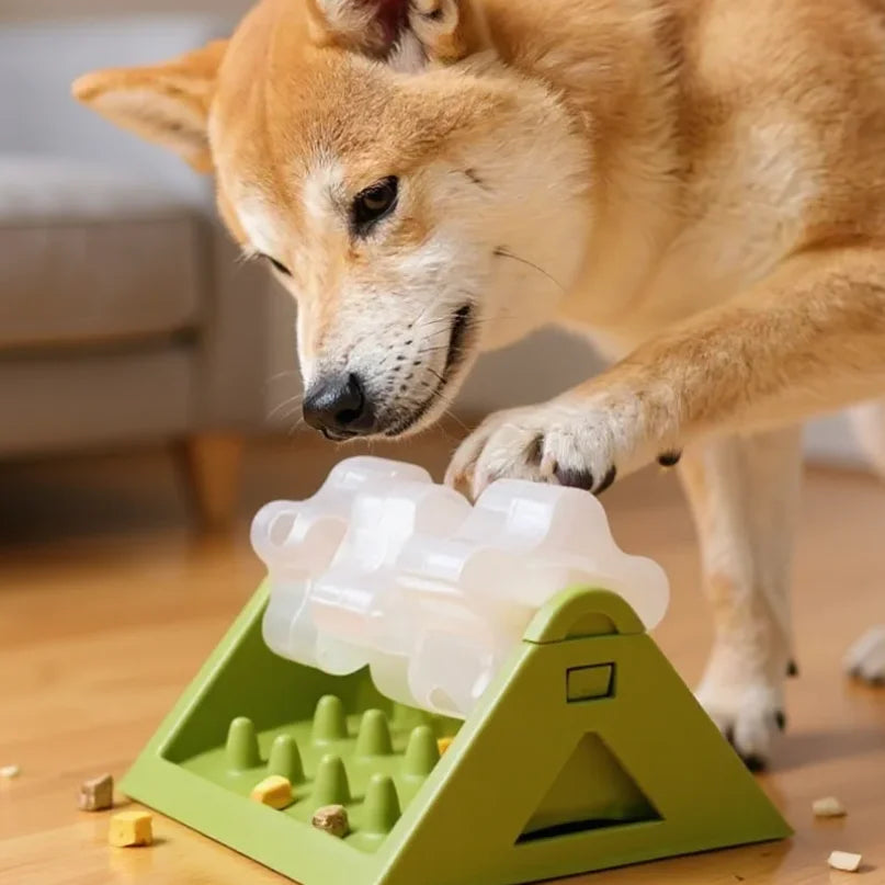 Jouet distributeur croquettes interactif chien – Anti-glouton