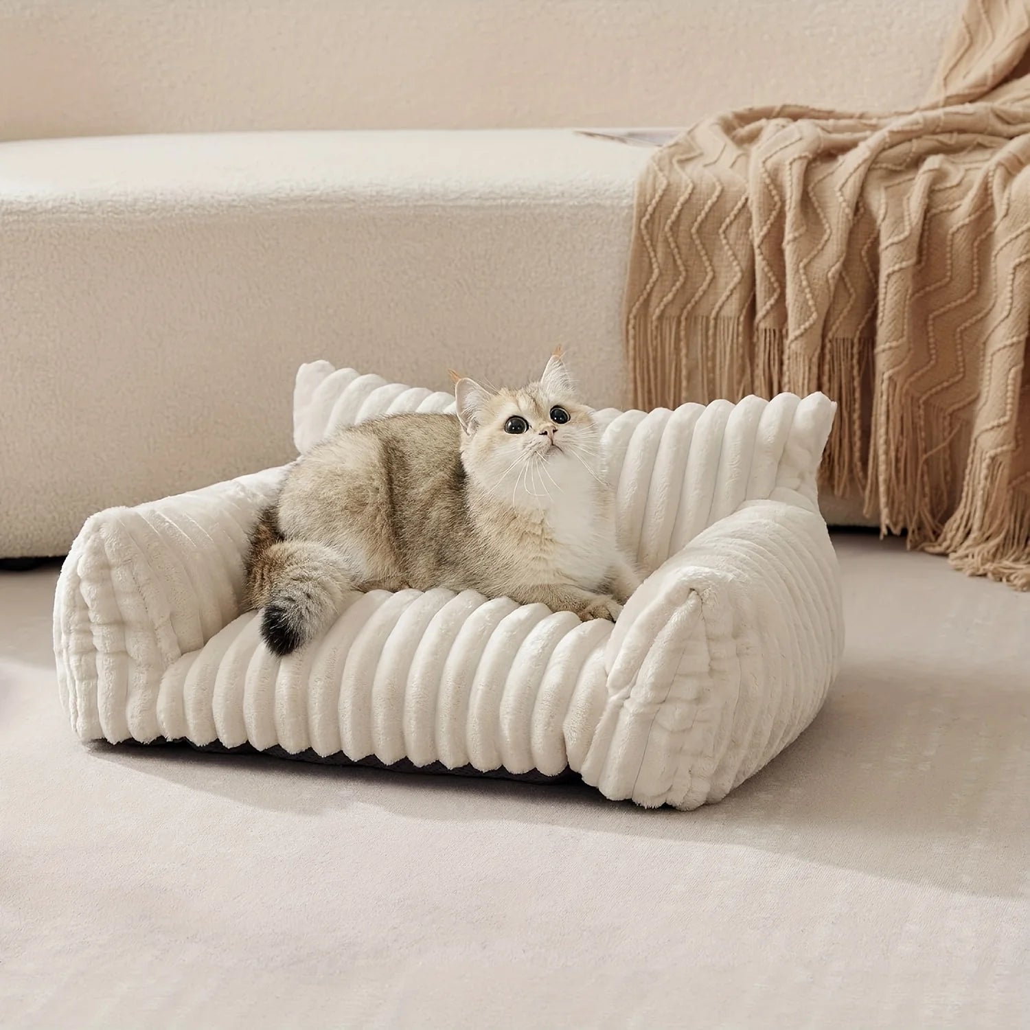 Canapé-lit chat petit chien – Confort orthopédique, lavable