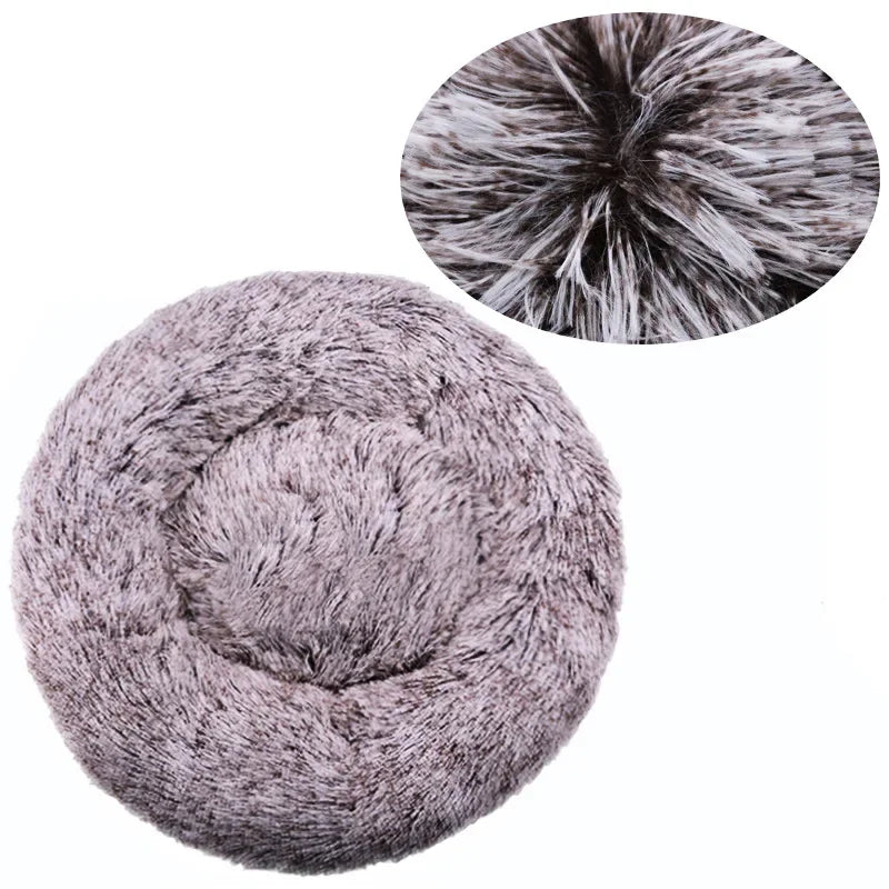 Lit rond ultra-doux grand chien chat – Lavable, antidérapant