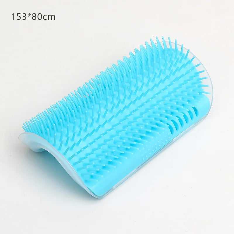 Brosse murale chat massage anti-poils – Silicone, fixation adhésive