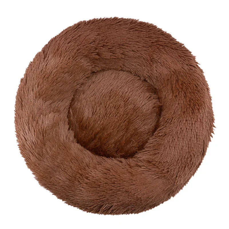 Lit rond ultra-doux grand chien chat – Lavable, antidérapant