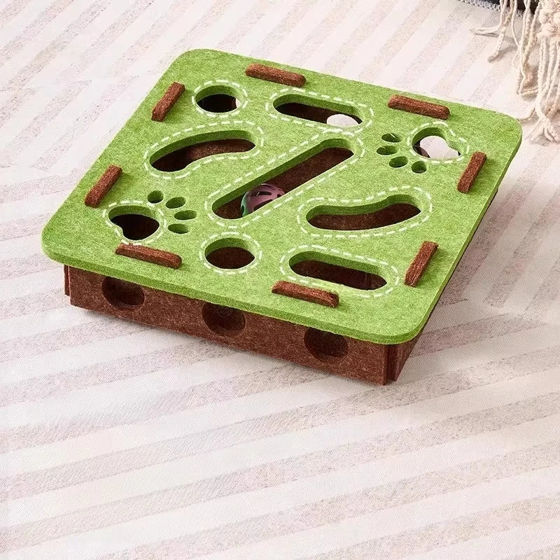 Jouet puzzle feutre chat – Stimulation mentale, enrichissement
