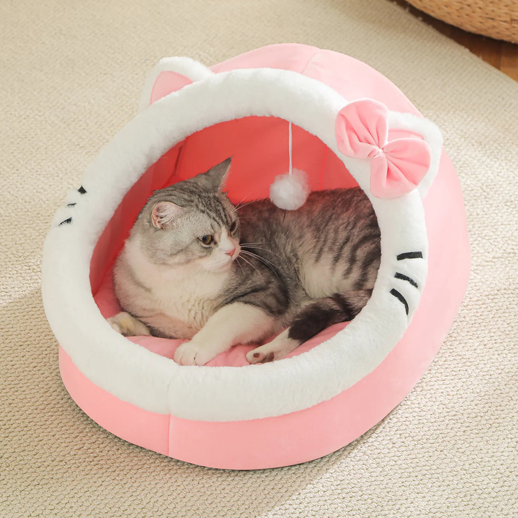 Maison douillette chat – Coussin moelleux, design cosy