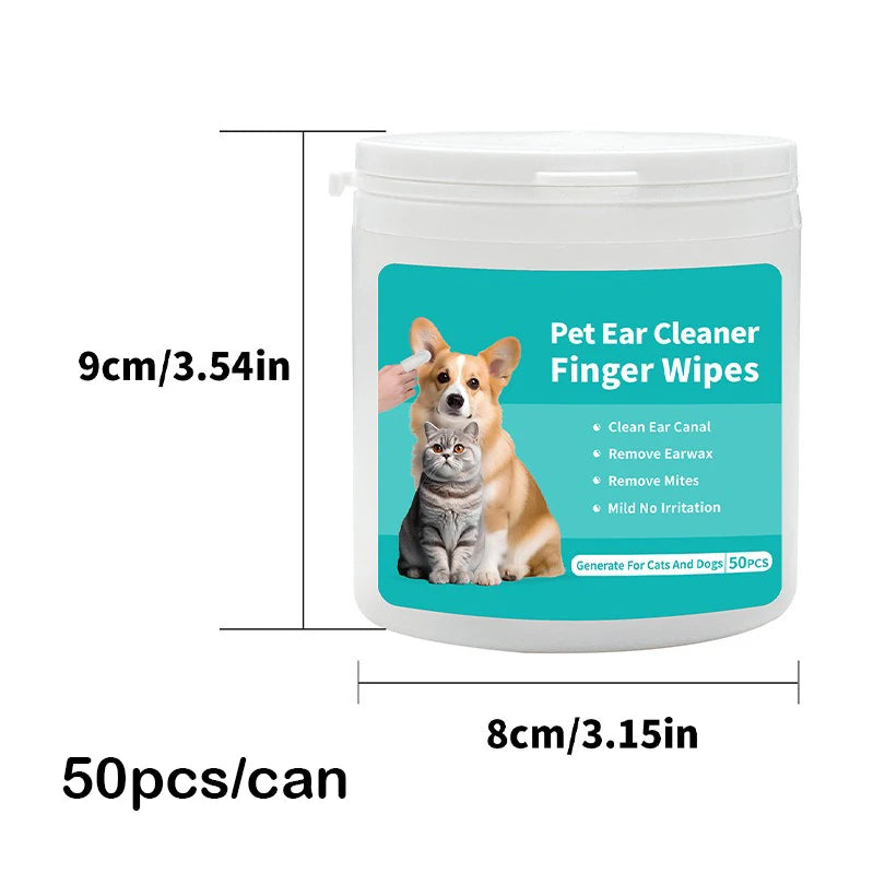Lingettes nettoyantes oreilles chien chat – Soin hygiène