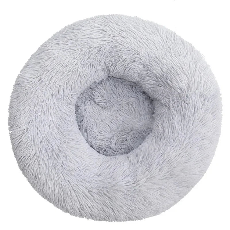 Lit rond ultra-doux grand chien chat – Lavable, antidérapant