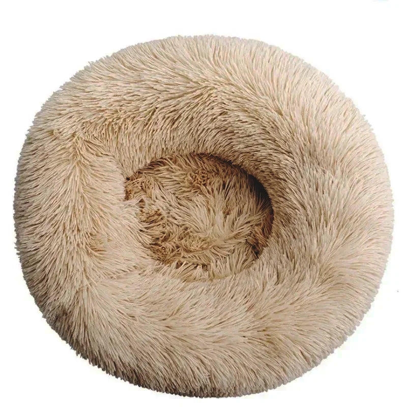 Lit rond ultra-doux grand chien chat – Lavable, antidérapant