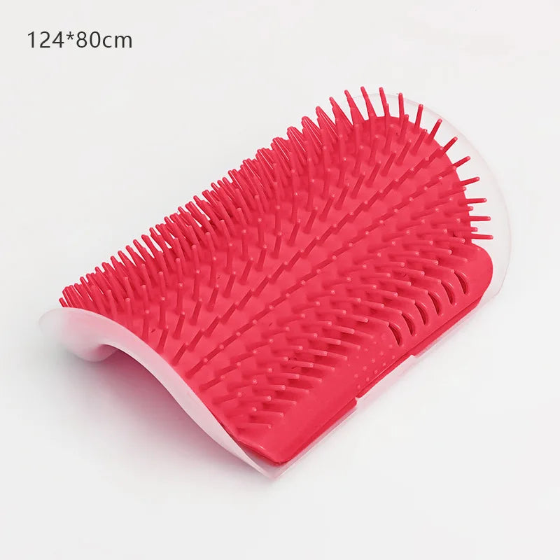 Brosse murale chat massage anti-poils – Silicone, fixation adhésive