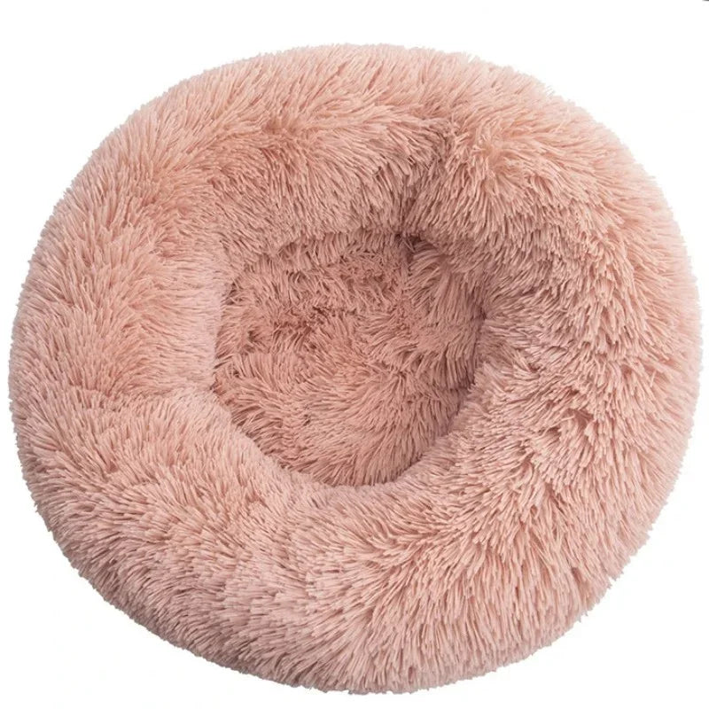 Lit rond ultra-doux grand chien chat – Lavable, antidérapant