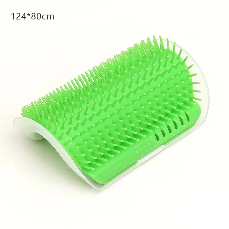 Brosse murale chat massage anti-poils – Silicone, fixation adhésive