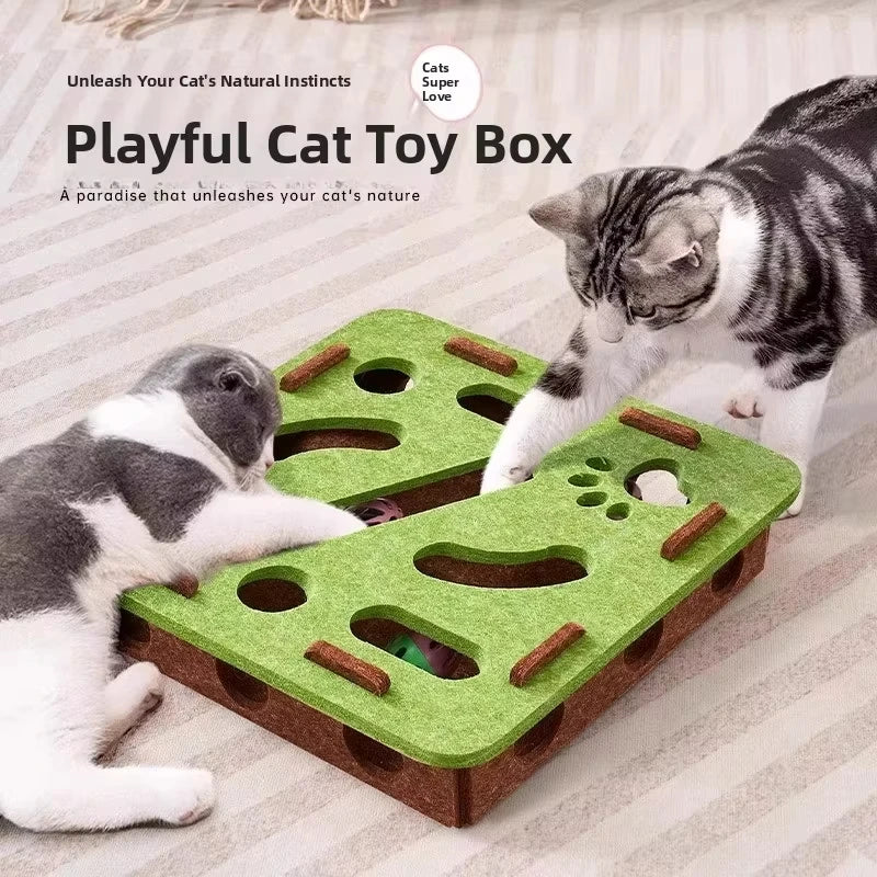 Jouet puzzle feutre chat – Stimulation mentale, enrichissement