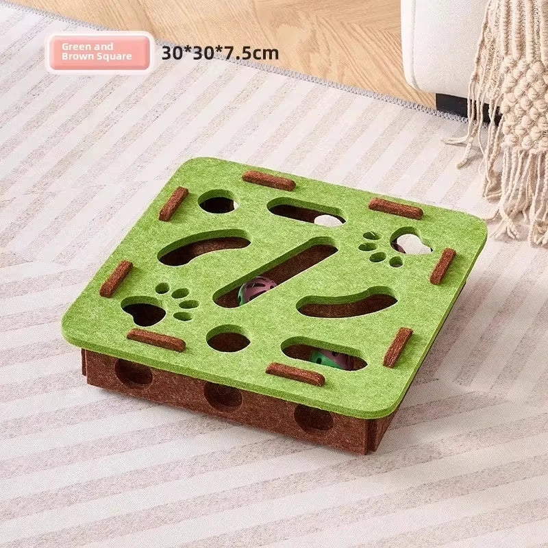 Jouet puzzle feutre chat – Stimulation mentale, enrichissement