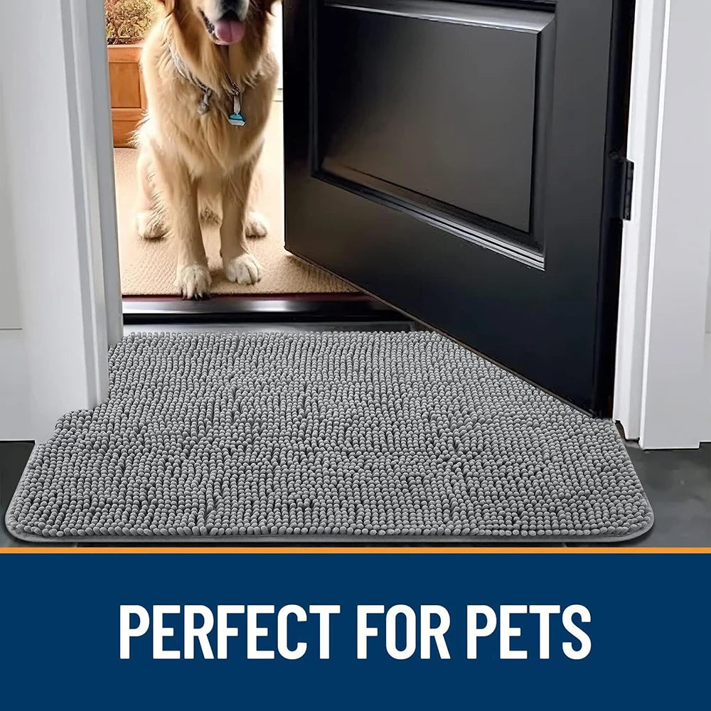 Tapis absorbant anti-boue pattes chien – Entrée maison