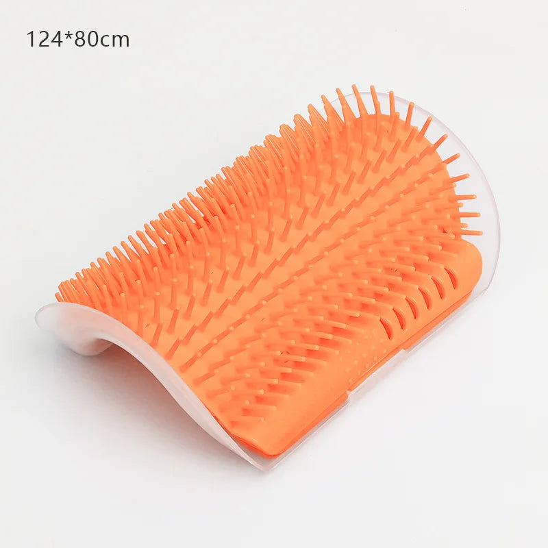 Brosse murale chat massage anti-poils – Silicone, fixation adhésive