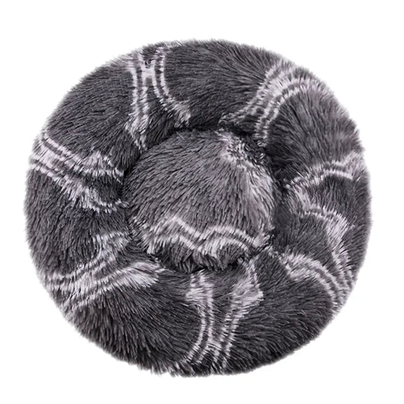 Lit rond ultra-doux grand chien chat – Lavable, antidérapant