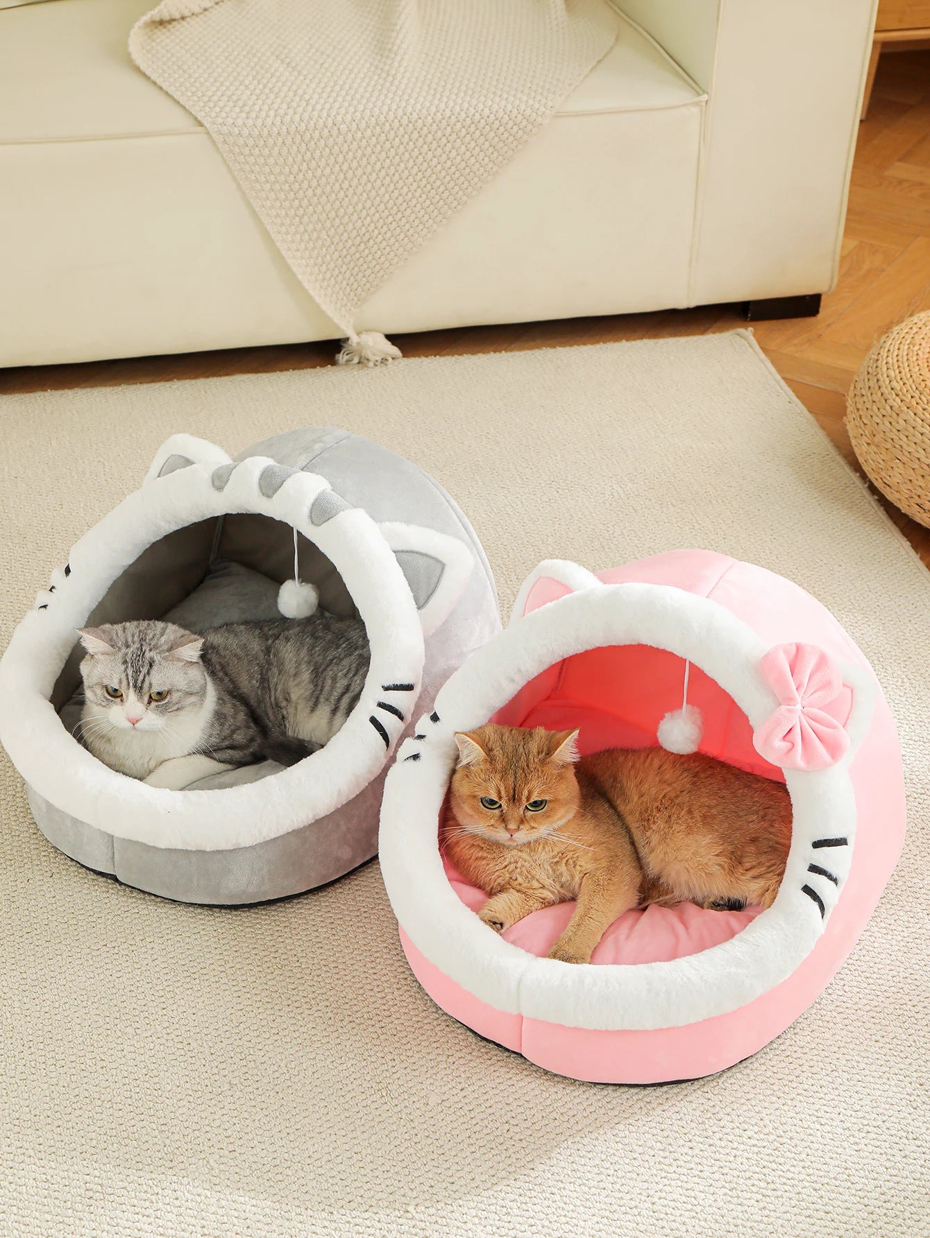 Maison douillette chat – Coussin moelleux, design cosy
