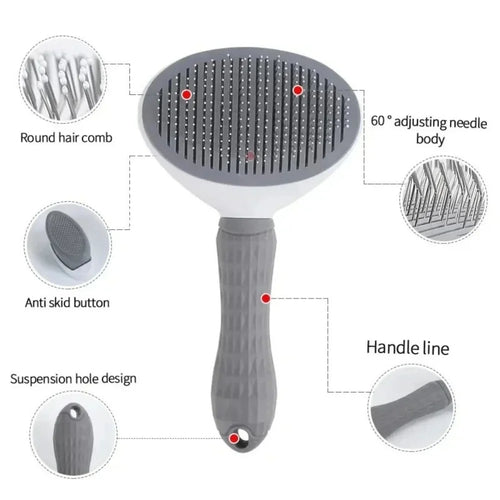 Brosse toilettage chien poils longs – Démêlage, acier inoxydable