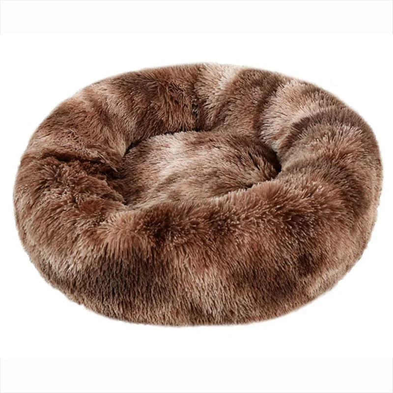Lit rond ultra-doux grand chien chat – Lavable, antidérapant