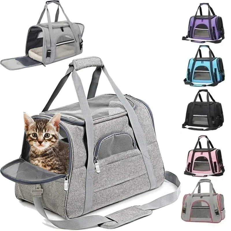 Sac transport respirant chat chien – Cabine avion, pliable