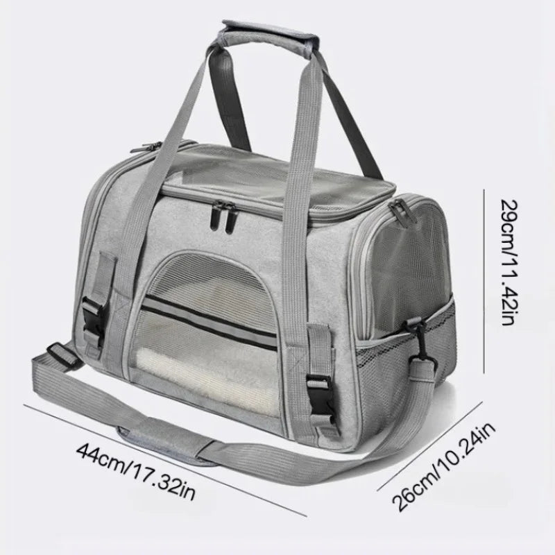 Sac transport respirant chat chien – Cabine avion, pliable
