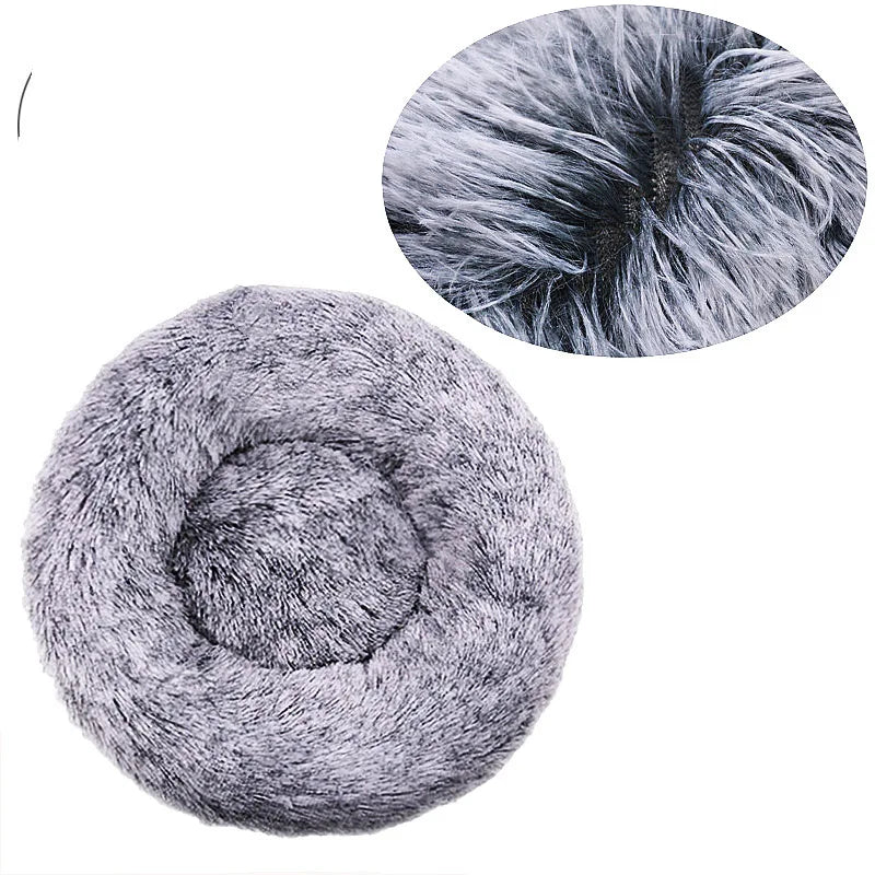 Lit rond ultra-doux grand chien chat – Lavable, antidérapant