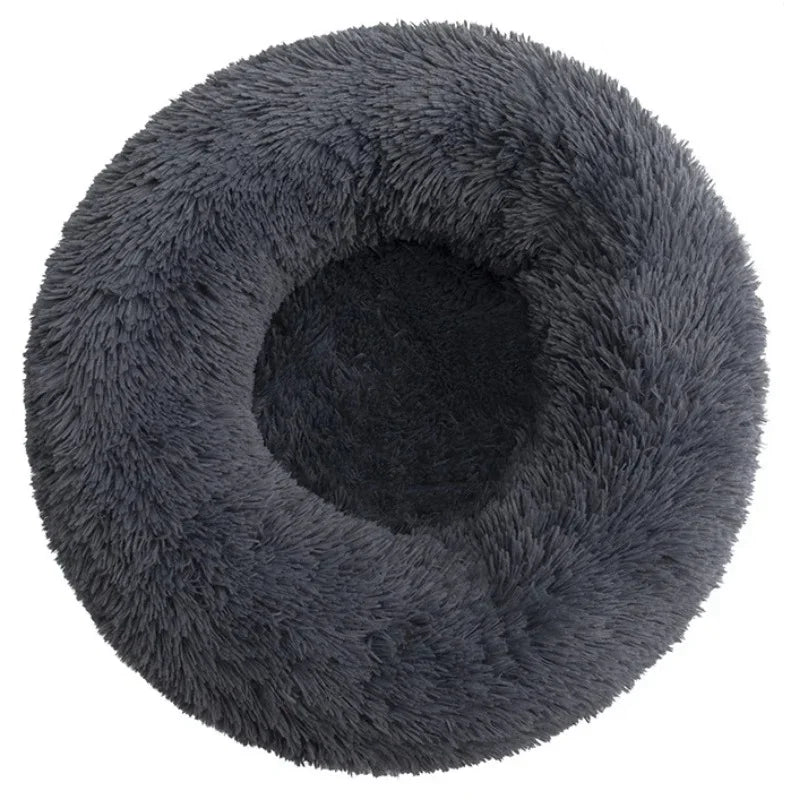Lit rond ultra-doux grand chien chat – Lavable, antidérapant