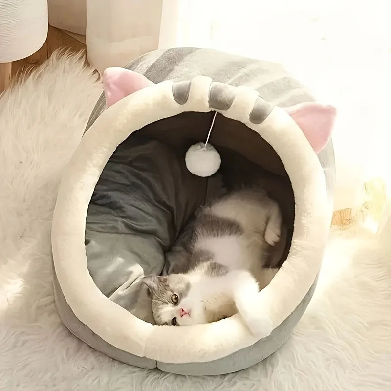 Maison douillette chat – Coussin moelleux, design cosy