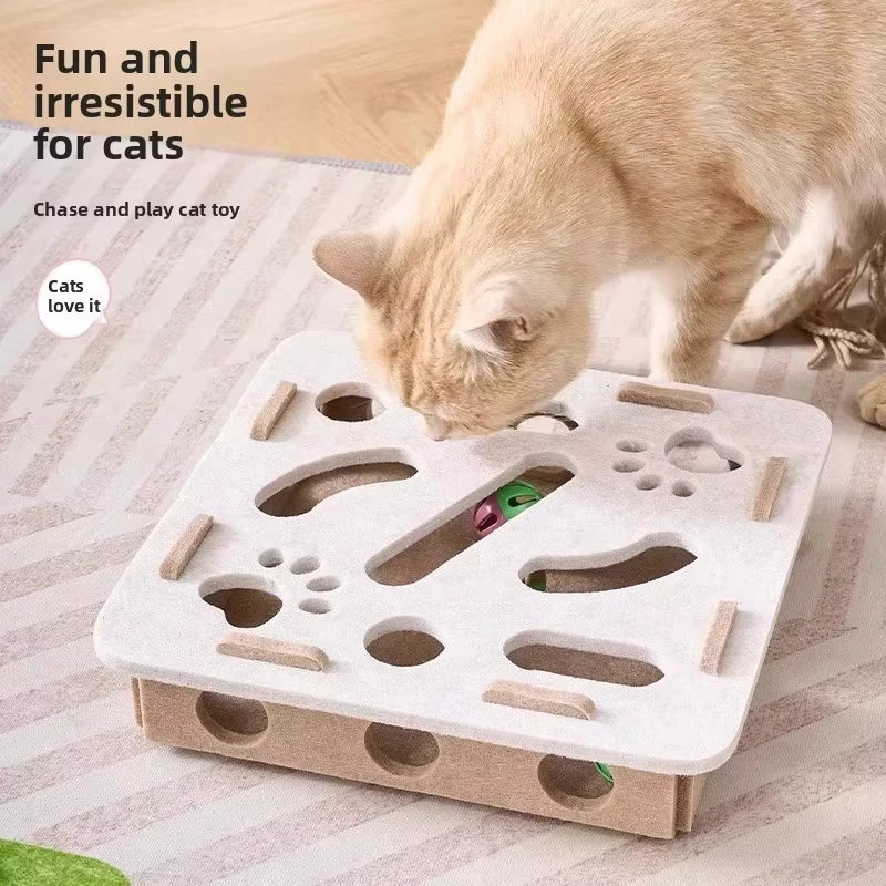Jouet puzzle feutre chat – Stimulation mentale, enrichissement